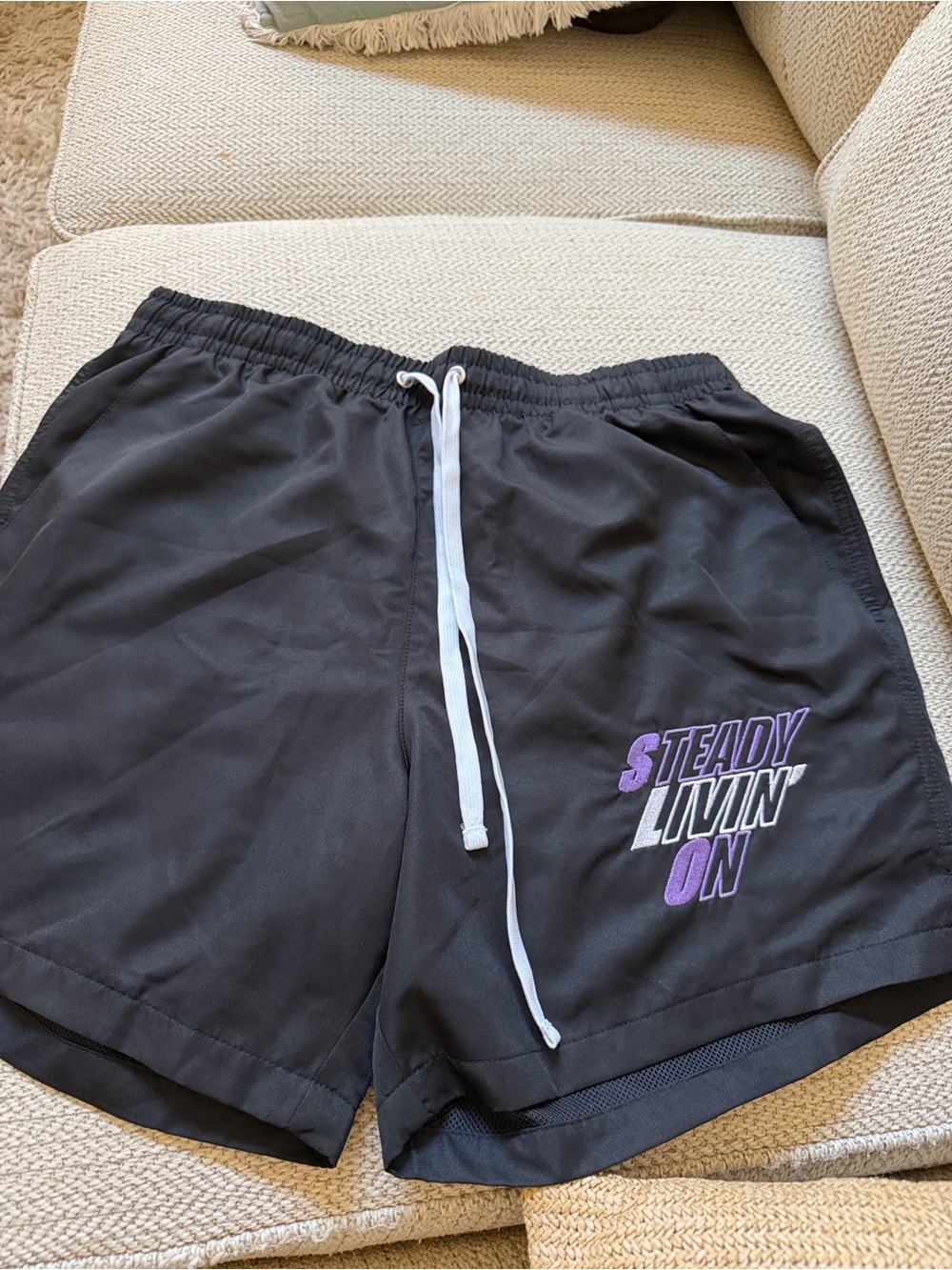 Steady Livin' On Black Women's Athletic Shorts